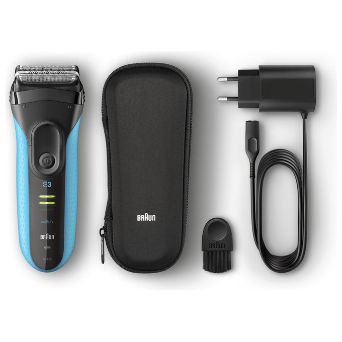 Braun Series 3 ProSkin 3045s Rasoio Elettrico Wet and Dry Trimmer Nero-Blu
