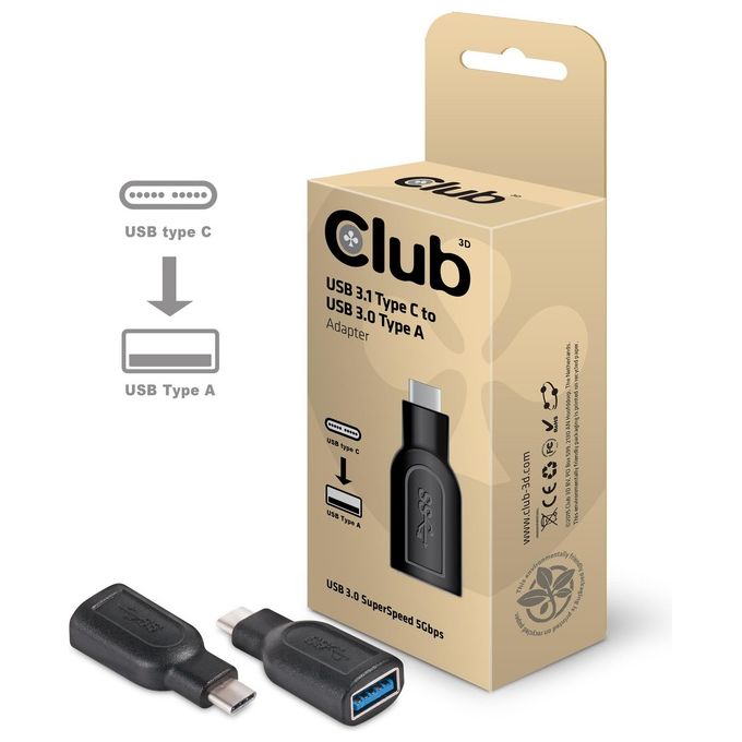 Club3D Adattatore Usb 3.1 Type C a Usb 3.0