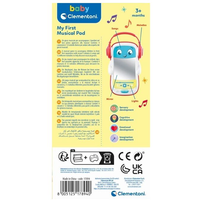 Clementoni Gioco Neonato My First Musical Pod