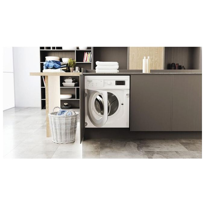 Hotpoint BI WMHG 81284 EU Lavatrice Carica Frontale da Incasso Digital Motion Technology Partenza Ritardata Classe energetica C Capacita' di carico 8 Kg Centrifuga 1200 giri Motore Inverter Woolmark