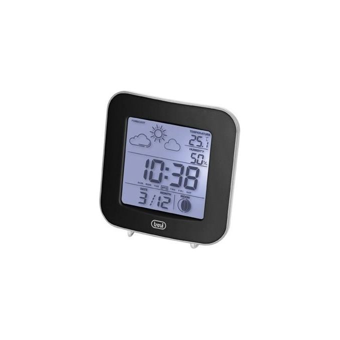 Trevi 3106 Mini Stazione Meteo, Orologio, Sveglia da Tavolo, Nero