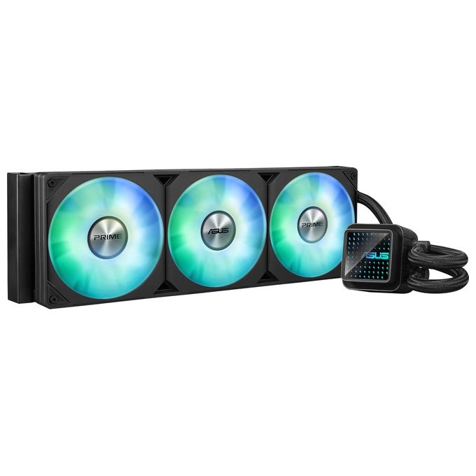 ASUS Prime LC 360 ARGB Dissipatore a Liquido All-In-One Tre Ventole con Led ARGB e Illuminazione Aura 40cm di Tubi Compatible con Diverse Schede Madri Intel e AMD Nero