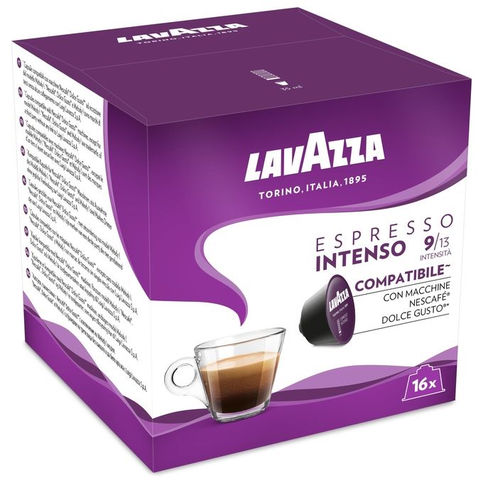 Lavazza capsule caffe' compatibili dolce gusto espresso intenso 16 pezzi