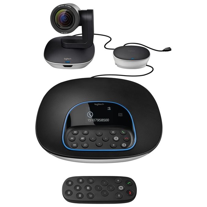 Logitech Sistema di Videoconferenza con Camera Professionale Hd 1080p Nero-Antracite