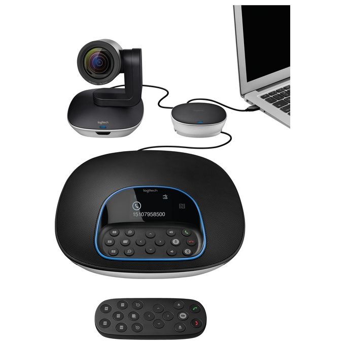 Logitech Sistema di Videoconferenza con Camera Professionale Hd 1080p Nero-Antracite