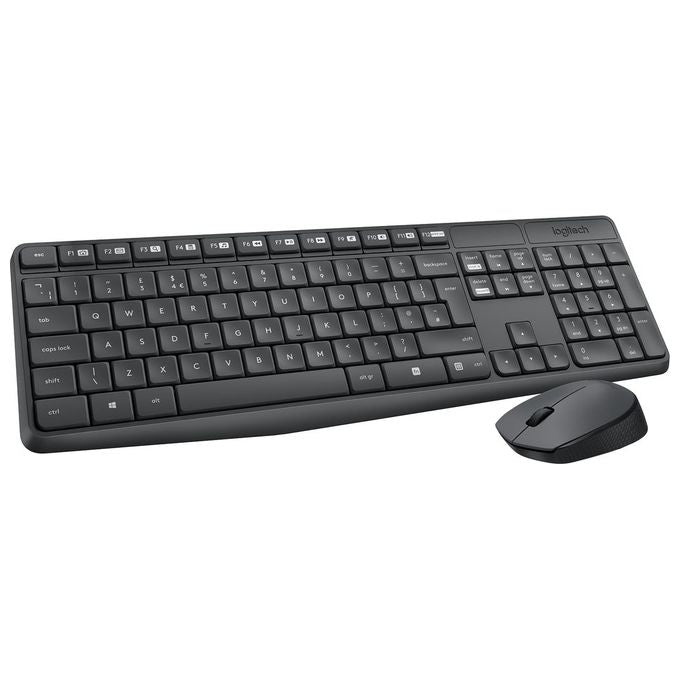 Logitech MK235 Wireless Combo Kit Tastiera e Mouse QWERTY Tastiera Italiana Nero-Antracite