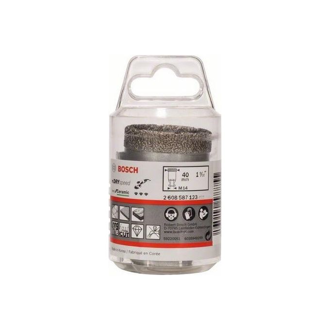 Bosch Professional Frese Diamantate Dryspeed Diamond Cut Diametro 40Mm