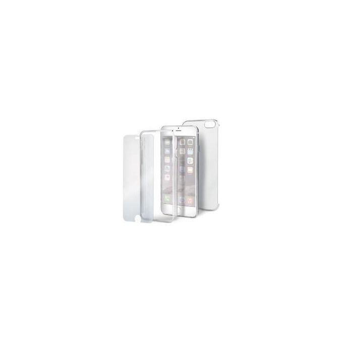 Celly Protezione 3 in 1 Vetro Custodia e Bordo per iPhone 6S TPU Trasparente