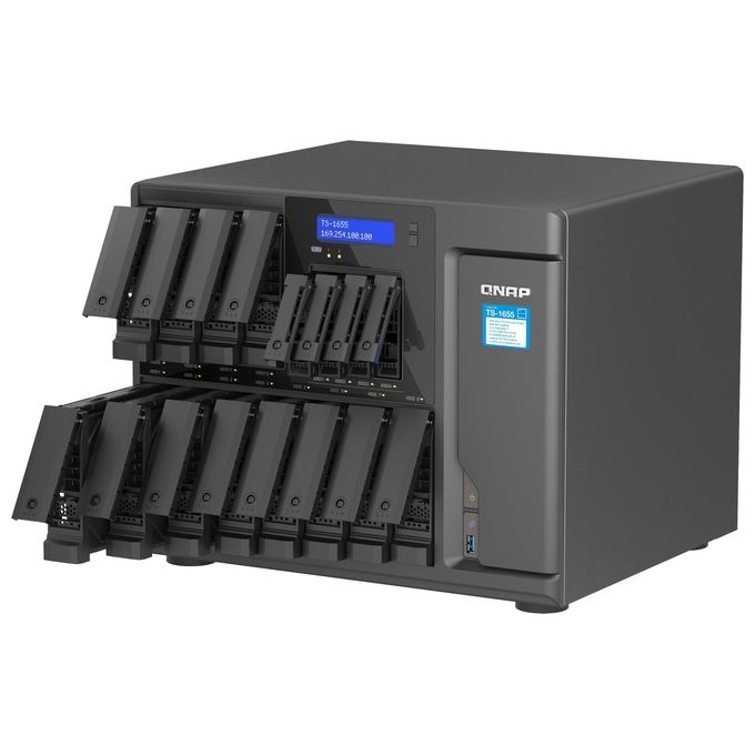 Qnap TS-1655 NAS Tower Collegamento Ethernet LAN Nero