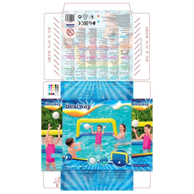 Bestway 52123 Gioco Gonfiabile Porta Pallanuoto 137x66cm