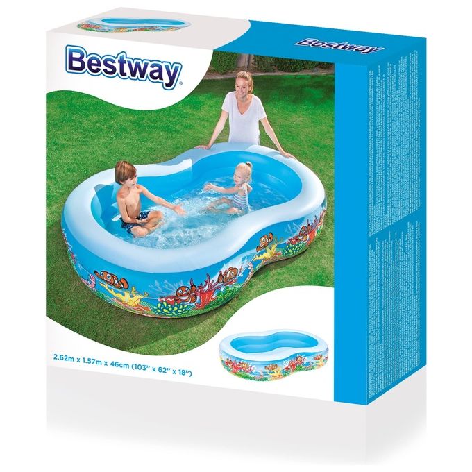 Bestway Piscinetta per Bambini Barriera Corallina 3 Anni+