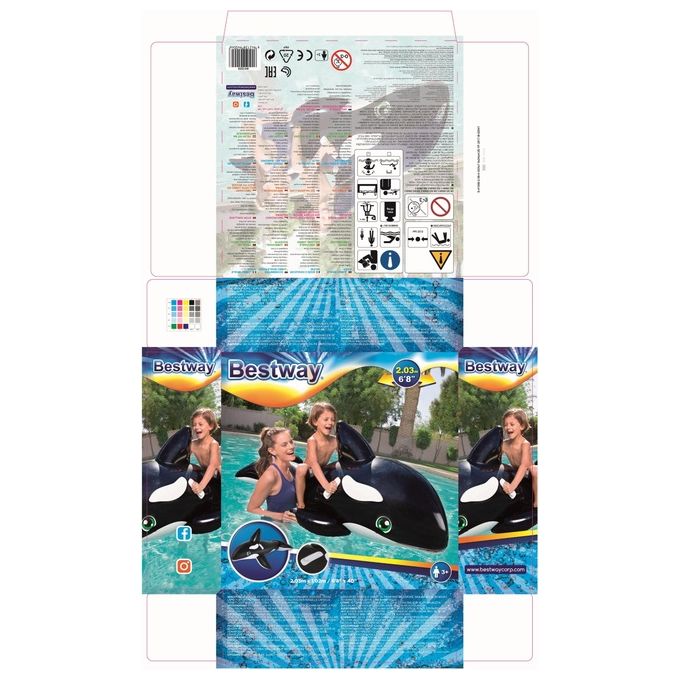 Bestway Gonfiabile Mare Orca Nero