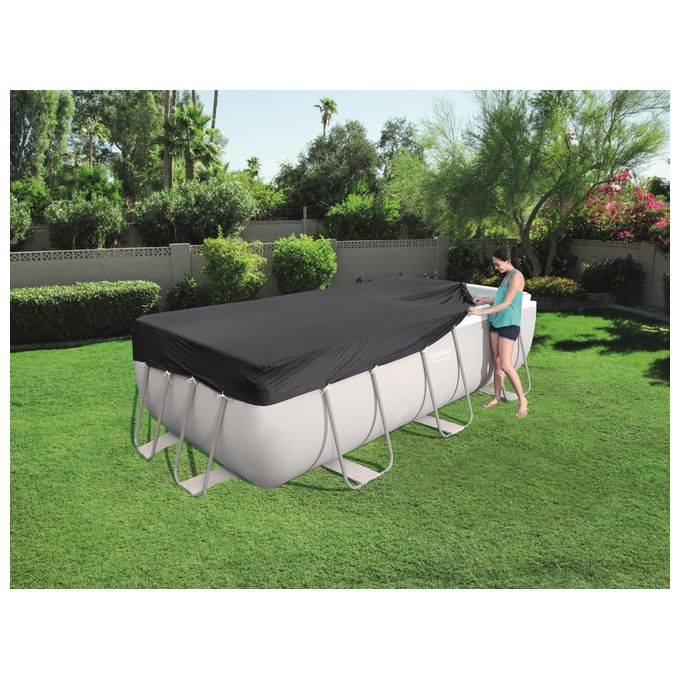 Bestway Custodia 58232 per Piscina 4x2m Blu in Polipropilene Copertura Impermeabile