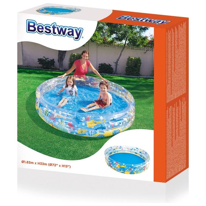 Piscine Bestway Deep-Dive 51005 Tonda 3 Anelli 183x33 cm