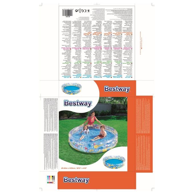 Piscine Bestway Deep-Dive 51005 Tonda 3 Anelli 183x33 cm
