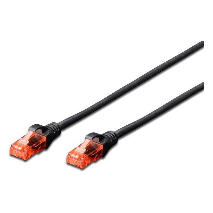 Digitus cavo rete utp cat 6 non schermato mt 1 nero