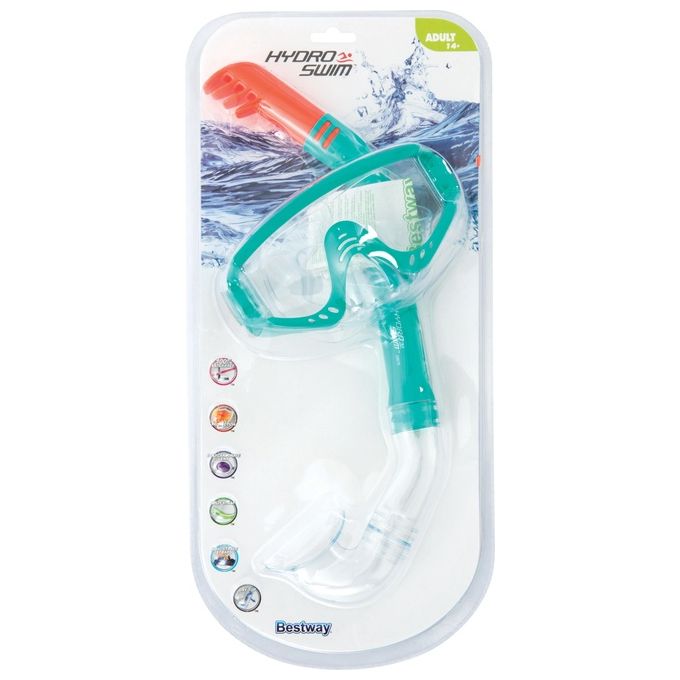 Bestway Hydro Swim Set Maschera e Boccaglio Secret Bay Snorkel 2 Colori Assortiti