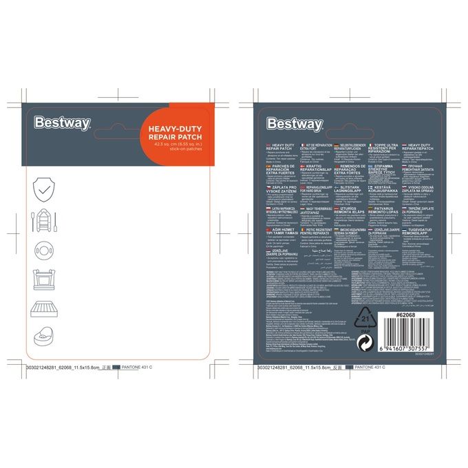 Bestway kit Ripara Piscina 62068 Toppe Riparazione