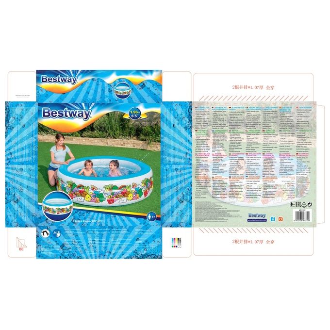Bestway Piscina Tonda Play Pool 196 H 53