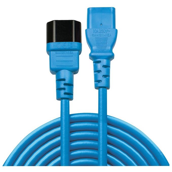 Lindy 30472 Cavo di Alimentazione Prolunga Iec C-13 a C-14 Blu 2mt