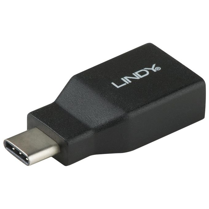 Lindy 41899 Adattatore per Inversione del Genere dei Cavi Usb 3.1-c Usb 3.1-a Nero
