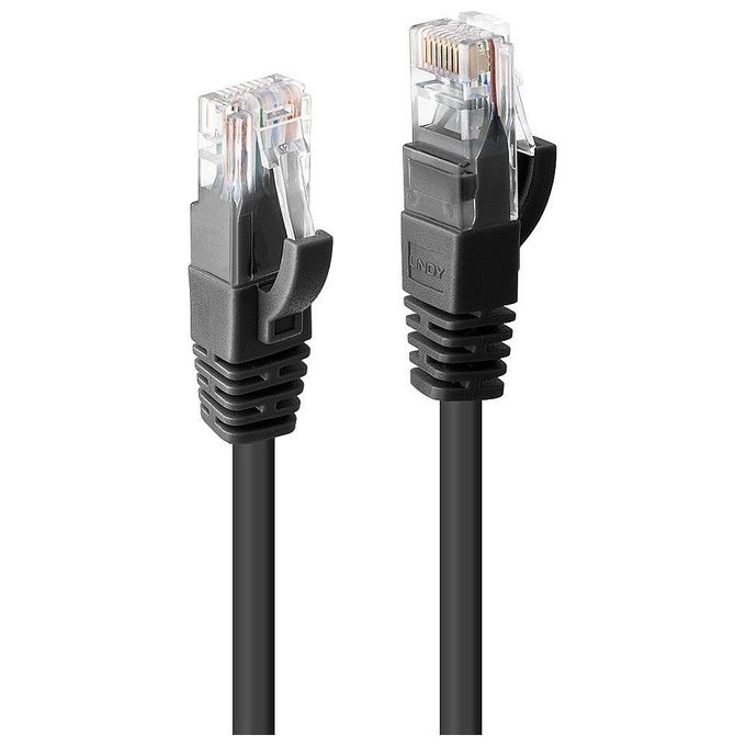 Lindy Cavo di Rete U-UTP Cat.6 Nero 5mt