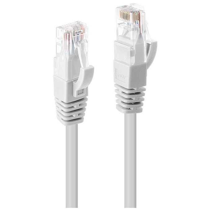 Lindy RJ-45-RJ-45 Cat6 5mt Cavo di Rete U-UTP Bianco