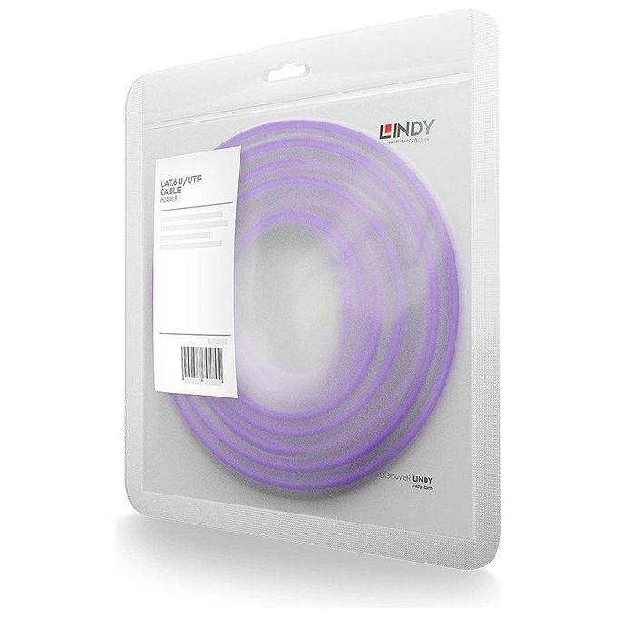 Lindy Cavo di Rete 3mt Cat6 U-UTP Viola