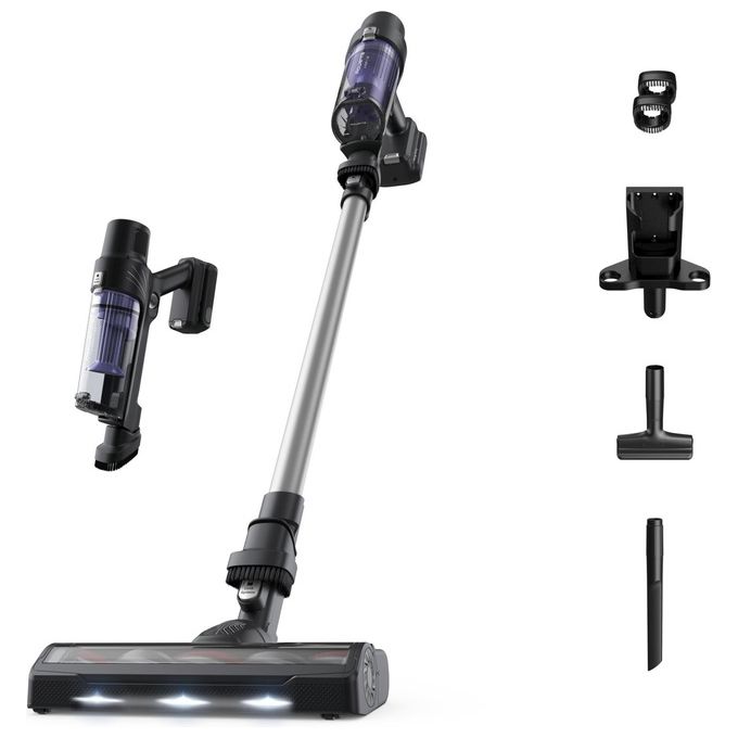 Rowenta RH6A35 Aspirapolvere Senza Filo Ciclonico Aspirapolvere Senza Sacco Potenza 140 Watt colore Viola e Argento
