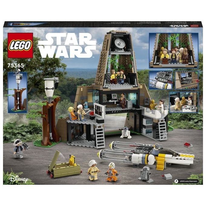 LEGO 75365 Star Wars: A New Hope Base Ribelle su Yavin 4 con 10 Minifigure, 2 Droidi, Starfighter Y-wing e Sala Comando