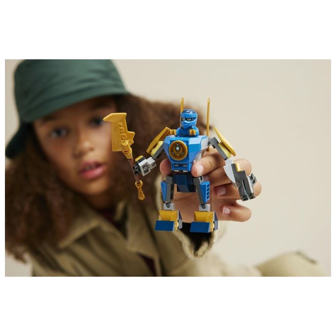 LEGO NINJAGO 71805 Pack Mech da Battaglia di Jay, Giochi per Bambini 6+, Action Figure Giocattolo da Costruire e 4 Minifigure
