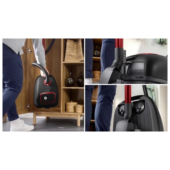 Bosch BGB41POW1 Aspirapolvere con Sacco a Traino Potenza 850 Watt Capacita' 4 Litri ProPower colore Nero