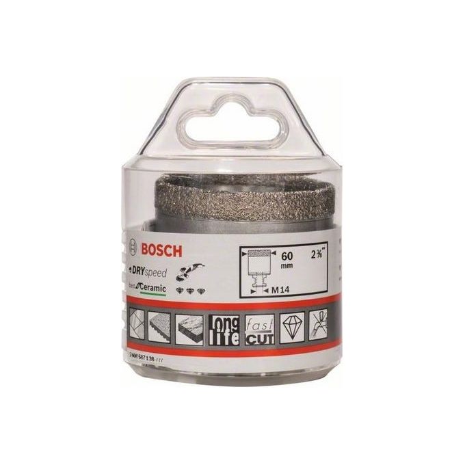 Bosch Professional Frese Diamantate Dryspeed Diamond Cut Diametro 60Mm
