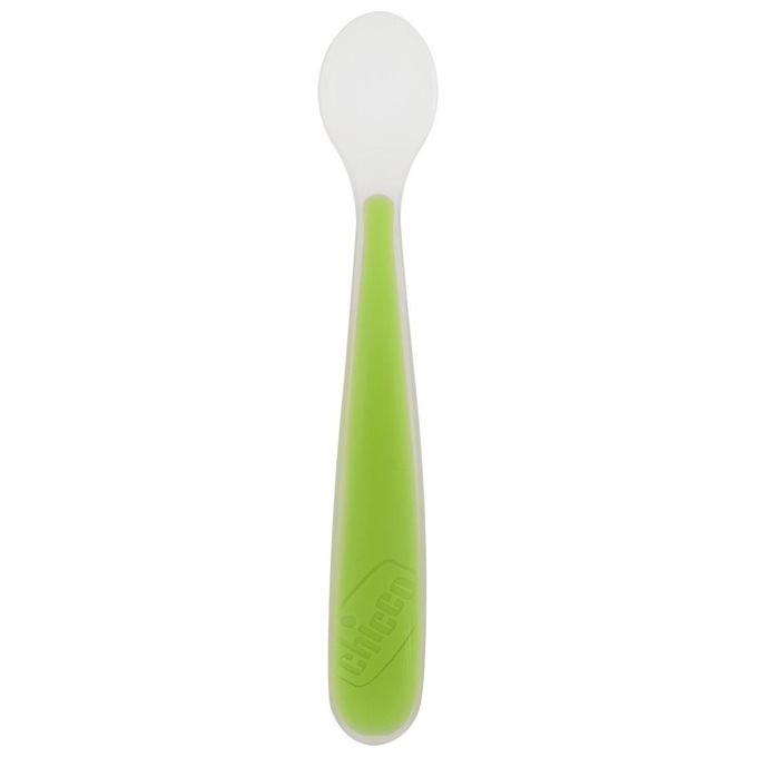 Chicco 068285 Cucchiaio morbido in silicone 6mesi+ Colore:Verde