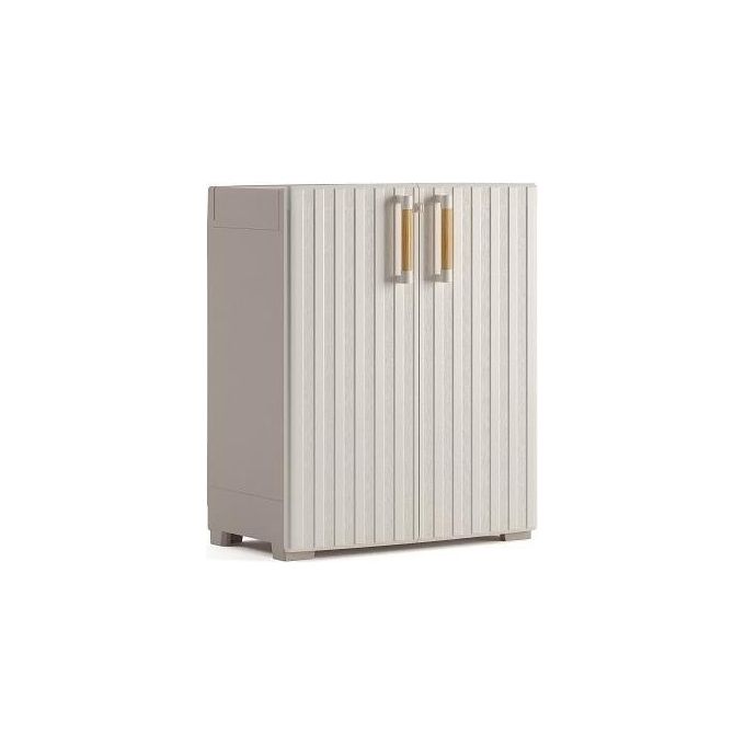 Keter Armadio Groove Basso 80x45x98H per Arredamento Esterno Design Moderno e Funzionale