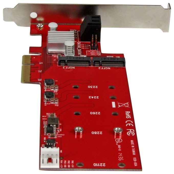 StarTech.com Scheda PCI Express Controller 2x M.2 NGFF Ssd RAID con 2 Porte Sata III PCIe