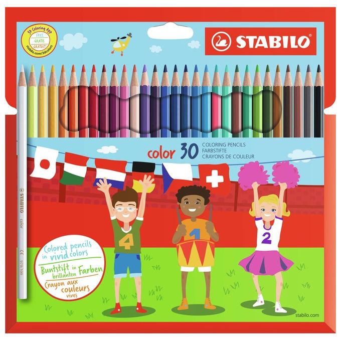 Matita colorata - STABILO color - Astuccio da 30 - Colori assortiti