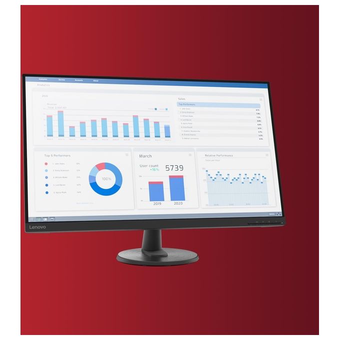 Lenovo D32-40 Monitor Pc 31.5'' 1920x1080 Pixel Full Hd Lcd Nero