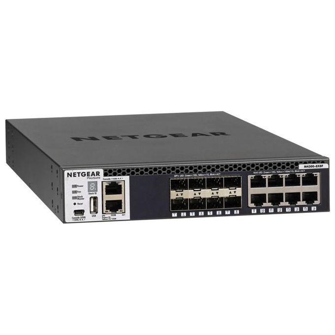 NETGEAR ProSAFE M4300-8X8F Switch L3 gestito 8 x 10-100-1000-10000 + 8 x 10 Gigabit SFP+ montabile su rack