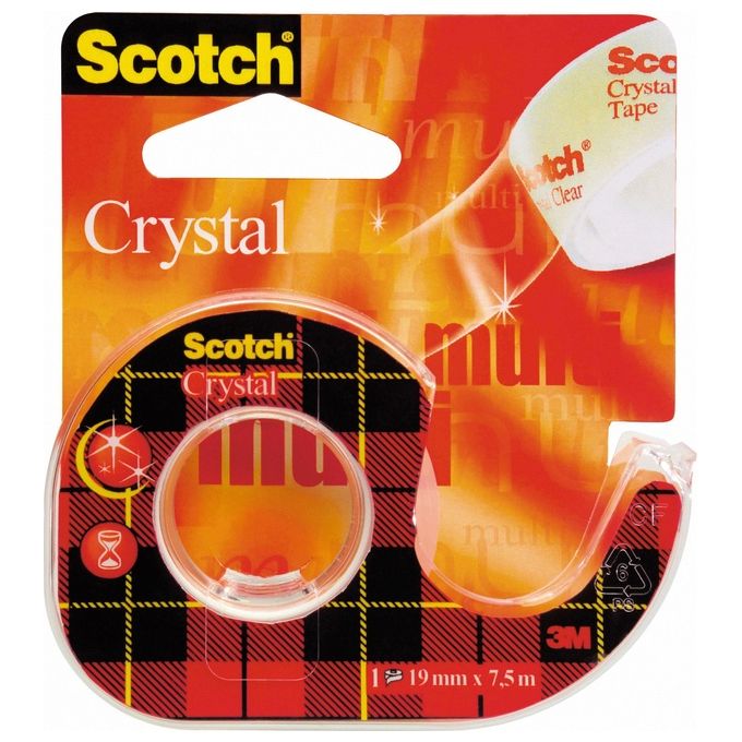 Scotch Nastro Adesivo Trasparente Crystal600 19mmx7,5mt