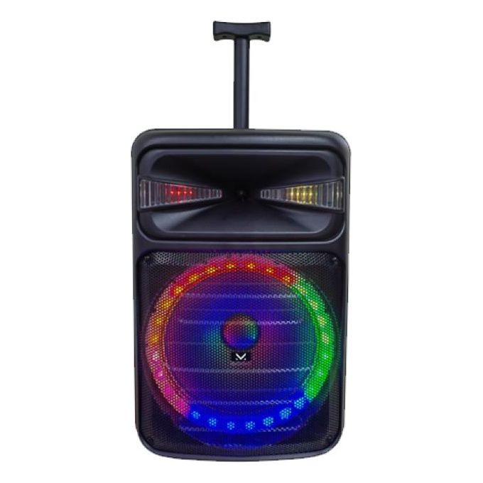 Majestic FIRE T5 Party Speaker Trolley Ricaricabile Bluetooth con Luci Led e Microfono e Telecomando 160W