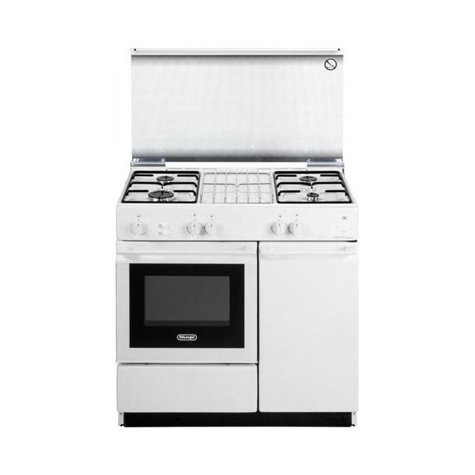 DeLonghi SGGW854NED Cucina a Gas con Forno a Gas Linea Smart 4 Fuochi Classe energetica A 86x50 cm Bianco