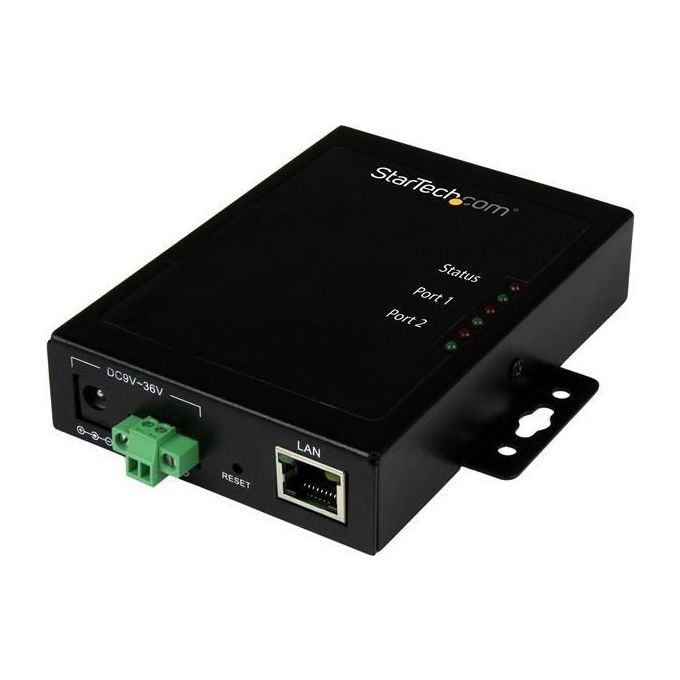 Startech Server per dispositivi Seriali a Ethernet IP a 2 porte - RS232 - Montabile e in Metallo