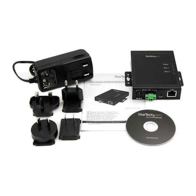 Startech Server per dispositivi Seriali a Ethernet IP a 2 porte - RS232 - Montabile e in Metallo