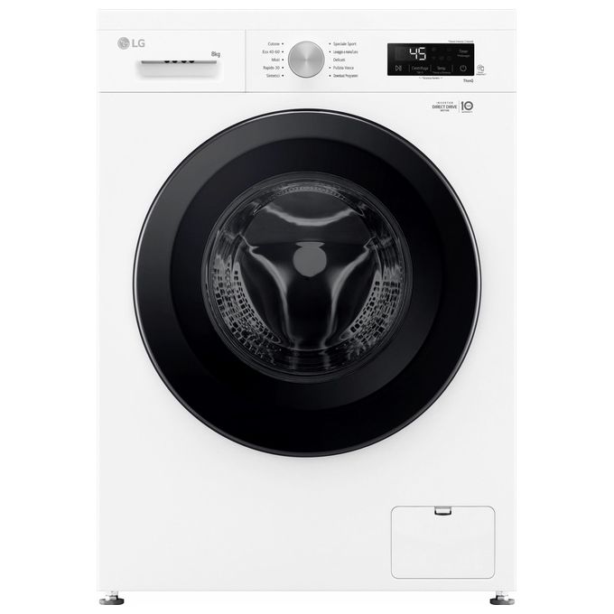 LG F4NX1008NWK Serie X1 Lavatrice Frontale 8 Kg 1400 rpm Classe A 6 Motion Wi-Fi Allergy Care (85x60x55 cm) colore Bianco