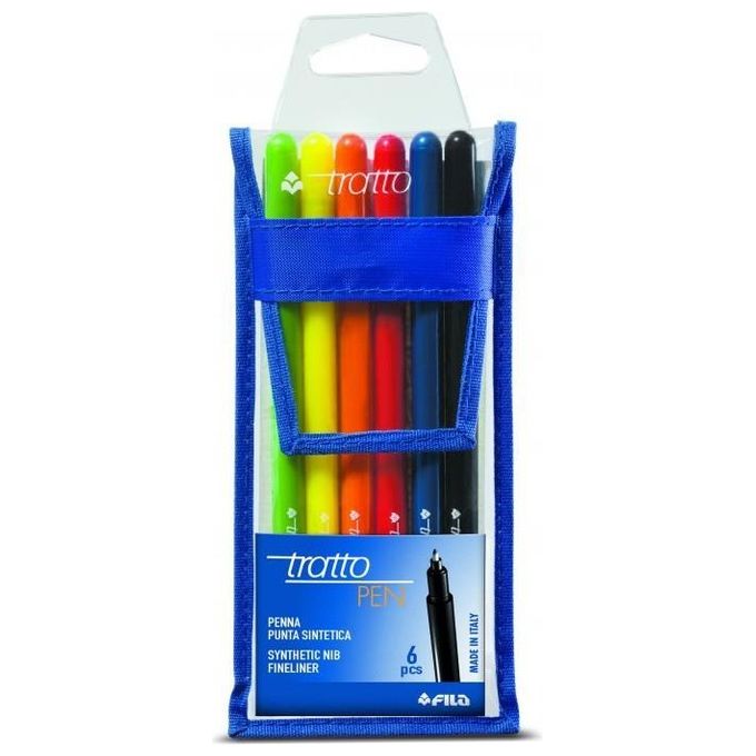 Tratto Pen Confezione 6 Penne Busta Colori Assortiti