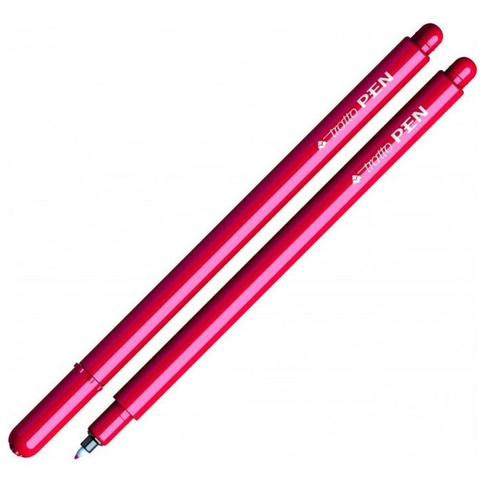 Tratto Pen Confezione 12 Penne Rosso Carminio