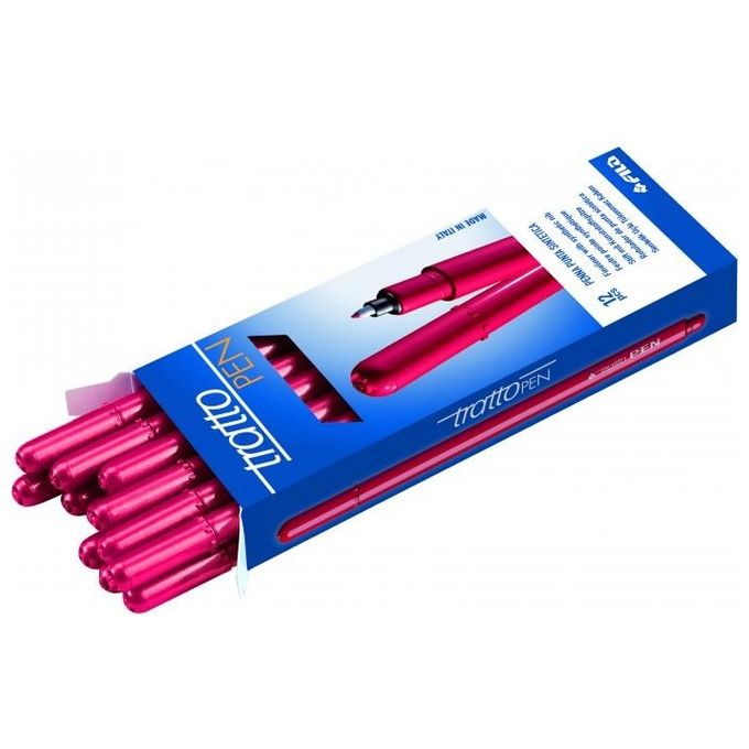 Tratto Pen Confezione 12 Penne Rosso Carminio