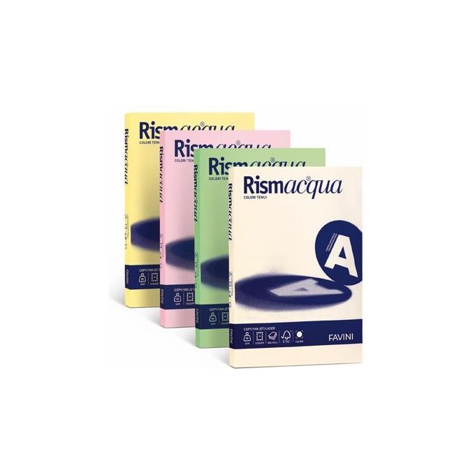 Cartotecnica Favini Rismacqua A4 200gr Giallo Chiaro 125 Fogli