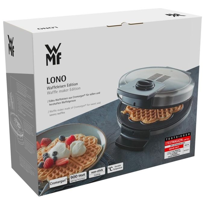 WMF Lono 04.1521.0011 Piastra per 5 Waffle 900W Nero-Cromo